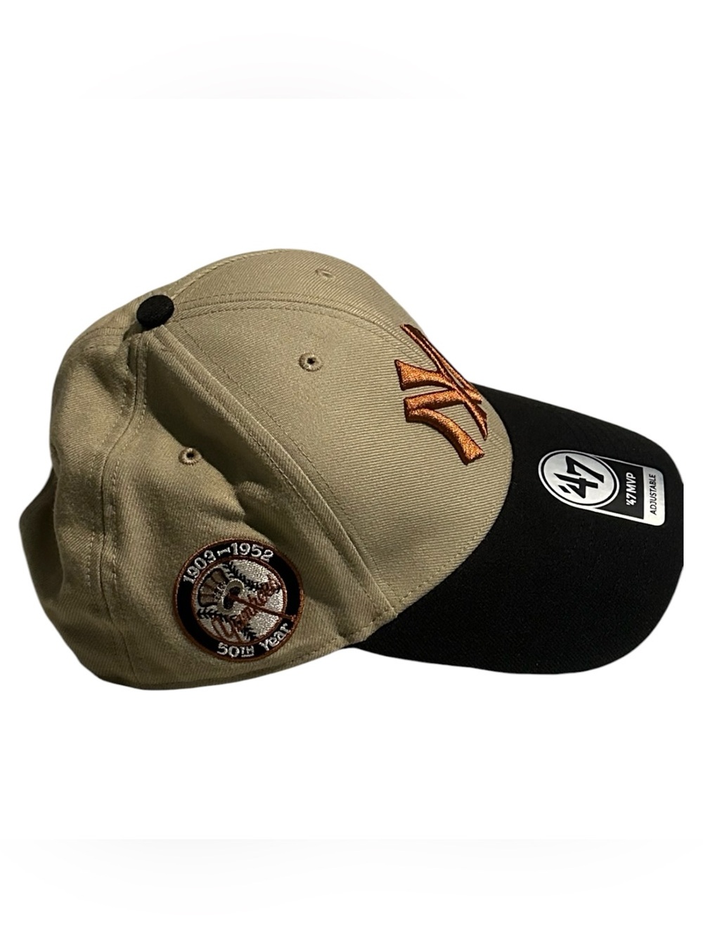 47 Brand New York Yankees Black & Tan Baseball Cap. NWOT - Picture 3 of 9